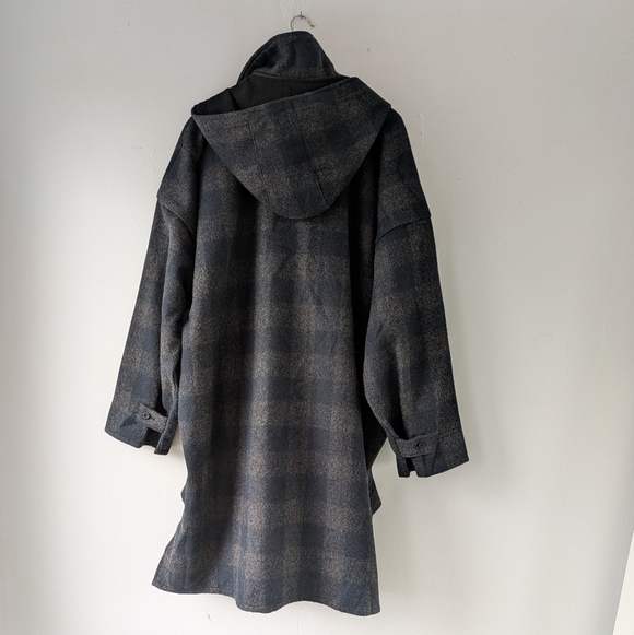 Swanndri Mosgiel Mens Wool Zip Front Bush Shirt/Coat Grey Blue - Picture 2 of 16